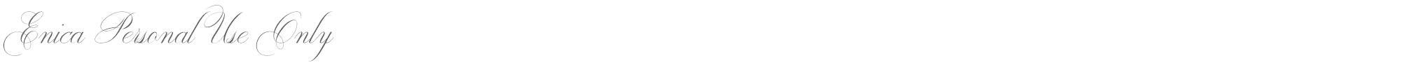 Sample characters Enica Font